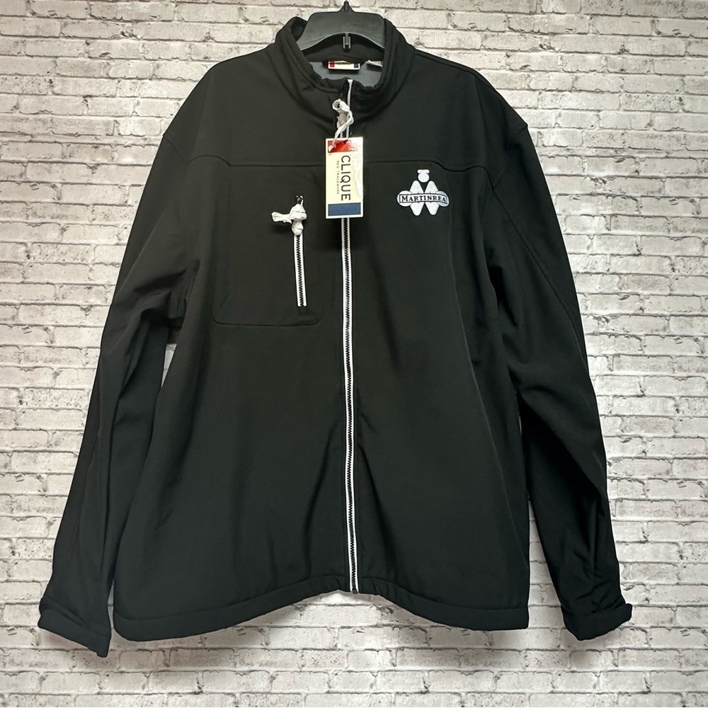 Clique Men XXL Telemark Eco Stretch Softshell Full Zip Jacket MARTINREA Logo NEW